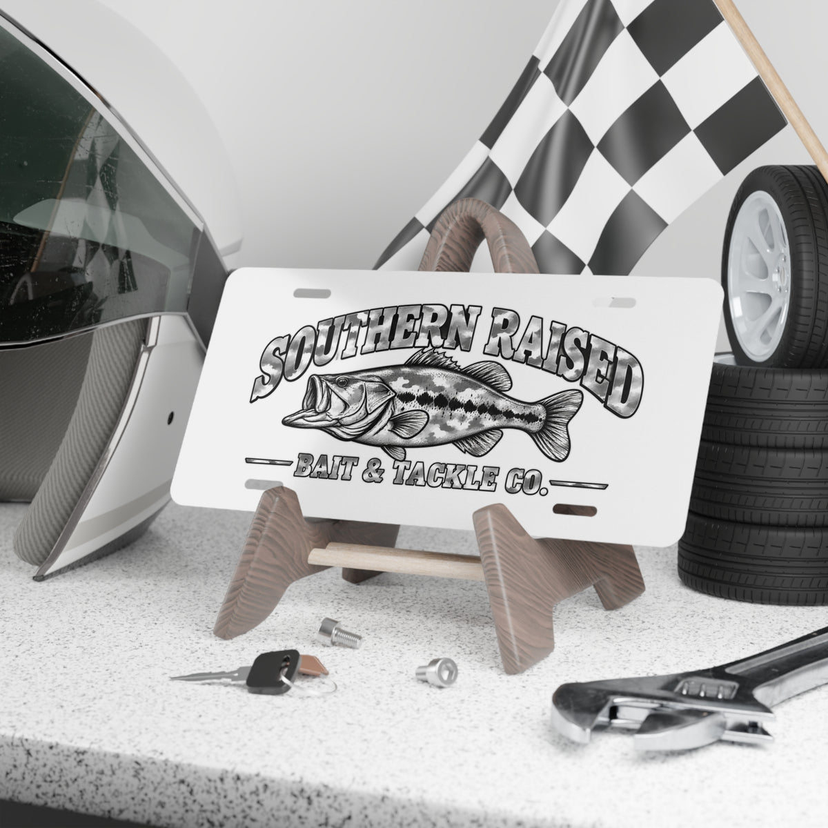 Southern Raised camo letter plate